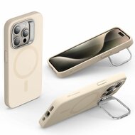 ESR Cloud Kickstand MagSafe iPhone 15 Pro hoesje beige