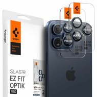 Spigen Optik EZ Fit iPhone 15 Pro / iPhone 15 Pro Max camera beschermer 2 pack blauw