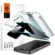 Spigen GlastR EZ Fit Privacy iPhone 15 Pro glazen screenprotector 2 pack