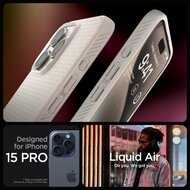 Spigen Liquid Air iPhone 15 Pro Max hoesje titanium