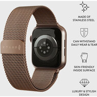 Burga Metal Mesh Apple Watch 41 / 40 mm bandje rose gold