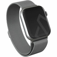 Burga Metal Mesh Apple Watch 45 / 45 mm bandje zilver