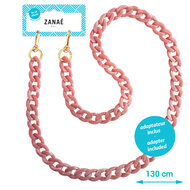 Zanae Mineral telefoon draagkoord ketting roze