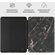 Burga Folio iPad 2021 / 2020 / 2019 10,2 inch hoesje Rose Gold Marble