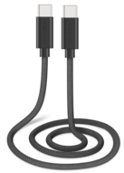 Musthavz braided USB-C naar USB-C kabel 0,5 meter zwart