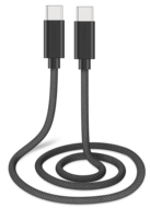Musthavz braided USB-C naar USB-C kabel 1 meter zwart