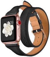 TechProtection Longcharm Apple Watch 49 / 45 / 44 mm bandje Zwart / Goud