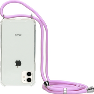 Mobiparts Lanyard iPhone 11 hoesje met koord Paars