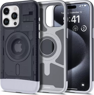 Spigen Classic C1 MagSafe iPhone 15 Pro Max hoesje grijs