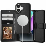 TechProtection MagSafe 2 in 1 wallet iPhone 16 hoesje zwart
