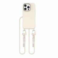 Tech Protection iPhone 16 Pro hoesje met koord beige