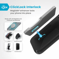 Speck Presidio 2 Grip Clicklock iPhone 16 hoesje zwart