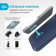 Speck Presidio 2 Grip Clicklock iPhone 16 hoesje blauw
