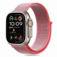 TechProtection Nylon Apple Watch 42 / 41 / 40 mm bandje hot pink