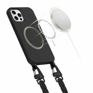Tech Protection MagSafe iPhone 12 Pro hoesje met koord zwart