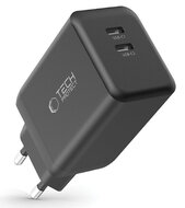 Tech Protection 45 watt GAN 2 poort USB-C oplader zwart