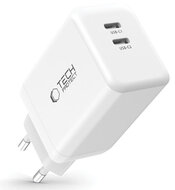 Tech Protection 45 watt GAN 2 poort USB-C oplader wit