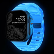 Nomad Sport FKM Apple Watch 49 / 46 /&nbsp;45 mm bandje Icey Blue Glow