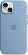 Apple MagSafe siliconen iPhone 15 hoesje blauw