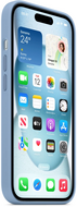 Apple MagSafe siliconen iPhone 15 hoesje blauw