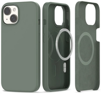 Tech Protection Silicone MagSafe iPhone 15 hoesje groen