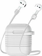 Baseus Silicone AirPods hoesje + strap Grijs