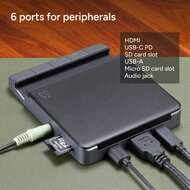 ZAGG 6-poort media USB-C hub voor iPad en tablet
