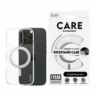 PanzerGlass CARE met kickstand iPhone 16 Pro hoesje zilver
