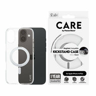 PanzerGlass CARE met kickstand iPhone 16 Plus hoesje zilver