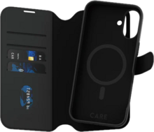 PanzerGlass CARE 2 in 1 Wallet iPhone 16 Plus hoesje zwart