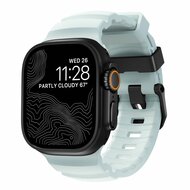 Nomad Rocky Point Apple Watch 49 / 46 /&nbsp;45 mm bandje icy blue / zwart