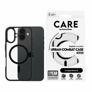 PanzerGlass CARE Urban Combat iPhone 16 hoesje doorzichtig zwart