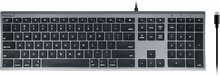 Macally UCACEKEY bedraad aluminium USB-C toetsenbord grijs