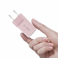 TechProtection 33 watt USB-C en USB-A oplader roze