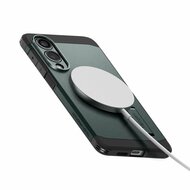 Spigen Tough Armor Galaxy S25 Edge hoesje groen