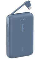 Belkin BoostCharge 10k power bank met ge&iuml;ntegreerdeUSB-C kabel blauw