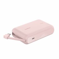 Belkin BoostCharge 10k power bank met ge&iuml;ntegreerdeUSB-C kabel roze