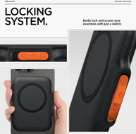 Spigen TinTap MagSafe kaarthouder wallet zwart