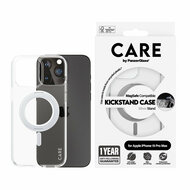 PanzerGlass CARE met kickstand MagSafe iPhone 15 Pro Max hoesje zilver