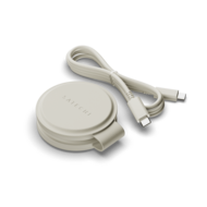 Satechi On-the-Go Qi2 MagSafe 2 in 1 oplader beige