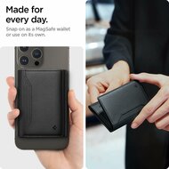 Spigen Valentinus S MagSafe kaarthouder wallet zwart