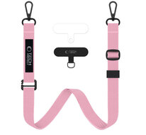 TechProtection Rope universeel crossbody draagkoord voor elke telefoon roze