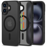 TechProtection MagSafe iPhone 16 hoesje zwart met gekleurde knoppen