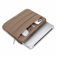 TechProtection Fluffy MacBook 15 / 16 inch sleeve walnut