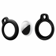 TechProtection stevige AirTag sleutelhanger zwart 4 pack