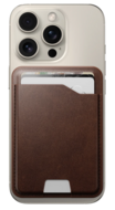 Nomad Horween Leather MagSafe wallet hoesje met Find My tracker bruin