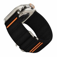 TechProtection Nylon slip Apple Watch 49 / 46 / 45 / 44 mm bandje zwart