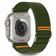 TechProtection Nylon slip Apple Watch 49 / 46 / 45 / 44 mm bandje khaki
