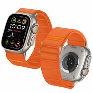 TechProtection Nylon slip Apple Watch 49 / 46 / 45 / 44 mm bandje oranje