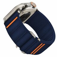 TechProtection Nylon slip Apple Watch 49 / 46 / 45 / 44 mm bandje navy